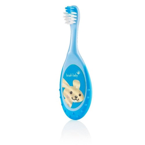 Brush-Baby FlossBrush 0-3 years (Pink/ Yellow/ Blue/ Teal)